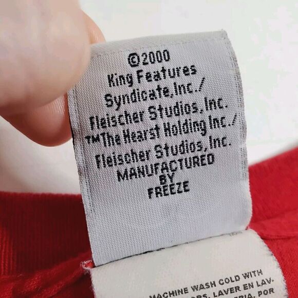 Vintage Betty Boop T Shirt Size L Red Whats Up With That Y2K 2000 Freeze - Picture 10 of 11